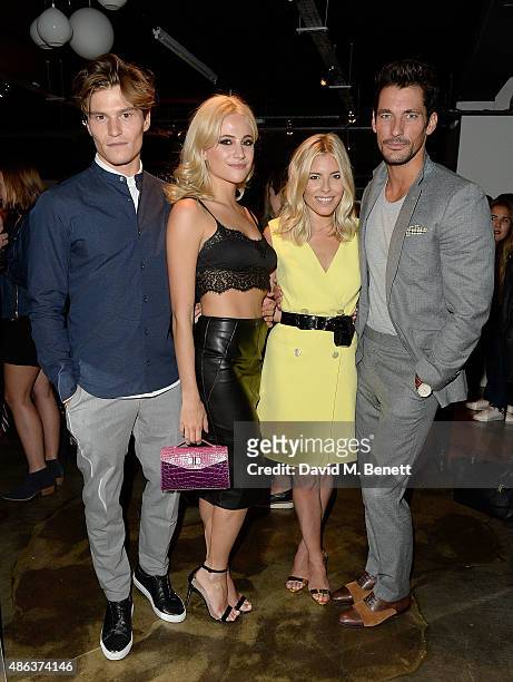 Oliver Cheshire, Pixie Lott, Molly King and David Gandy attend the Marks & Spencer party to launch Oliver Cheshire as the Face of Autograph Menswear...