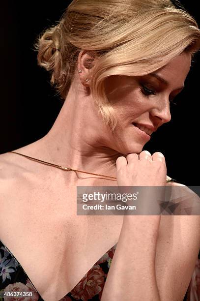 Elizabeth Banks attends a premiere for 'Beasts Of No Nation' during the 72nd Venice Film Festival at Sala Grande on September 3, 2015 in Venice,...