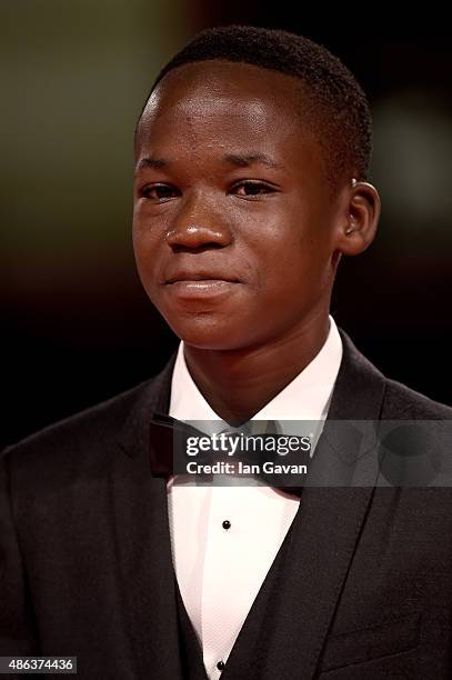Actor Abraham Attah attends the premiere of 'Beasts Of No Nation' during the 72nd Venice Film Festival on September 3, 2015 in Venice, Italy.