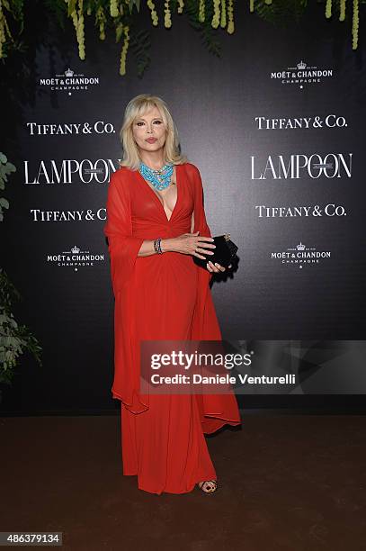 Amanda Lear attends the Lampoon Gala during the 72nd Venice Film Festival at Palazzo Pisani Moretta on September 3, 2015 in Venice, Italy.