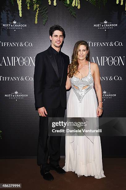 Christopher Leoni and Francesca Versace attend the Lampoon Gala during the 72nd Venice Film Festival at Palazzo Pisani Moretta on September 3, 2015...