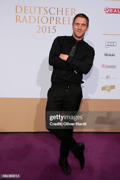 Peer Kusmagk poses during the Deutscher Radiopreis 2015 at Schuppen 52 on September 3, 2015 in Hamburg, Germany.