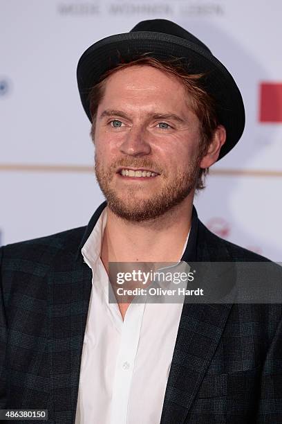 Johannes Oerding poses during the Deutscher Radiopreis 2015 at Schuppen 52 on September 3, 2015 in Hamburg, Germany.