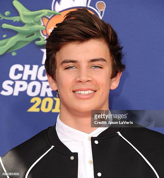Hayes Grier attends the Nickelodeon Kids' Choice Sports Awards at UCLA's Pauley Pavilion on July 16, 2015 in Westwood, California.