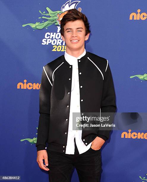 Hayes Grier attends the Nickelodeon Kids' Choice Sports Awards at UCLA's Pauley Pavilion on July 16, 2015 in Westwood, California.