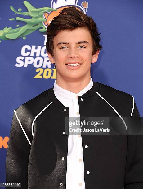 Hayes Grier attends the Nickelodeon Kids' Choice Sports Awards at UCLA's Pauley Pavilion on July 16, 2015 in Westwood, California.