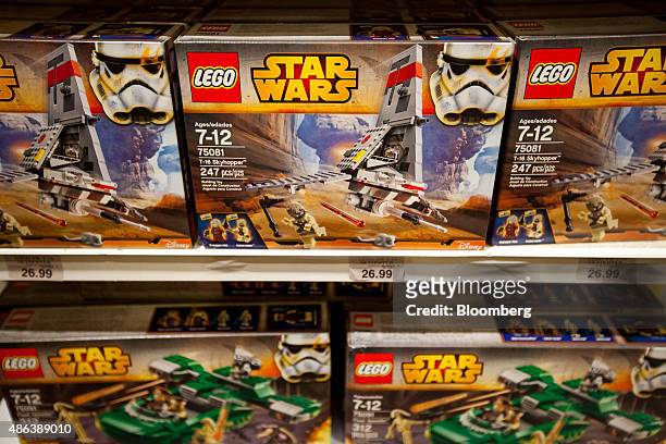 Star Wars branded Lego toys are displayed ahead of the "Force Friday" event at a Toys R Us Inc. Store in New York, U.S., on Thursday, Sept. 3, 2015....