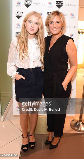 Anais Gallagher and Mika Simmons attend the Lady Garden x Topshop campaign launch featuring a sweatshirt collection by designer Simeon Farrar in aid...
