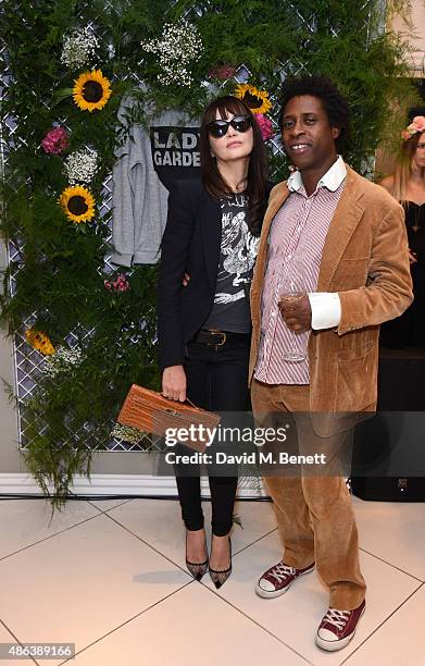 Annabelle Neilson and Guest attend the Lady Garden x Topshop campaign launch featuring a sweatshirt collection by designer Simeon Farrar in aid of...