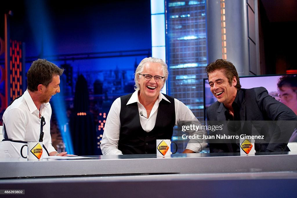 Tim Robbins and Benicio del Toro Attend 'El Hormiguero' Tv Show