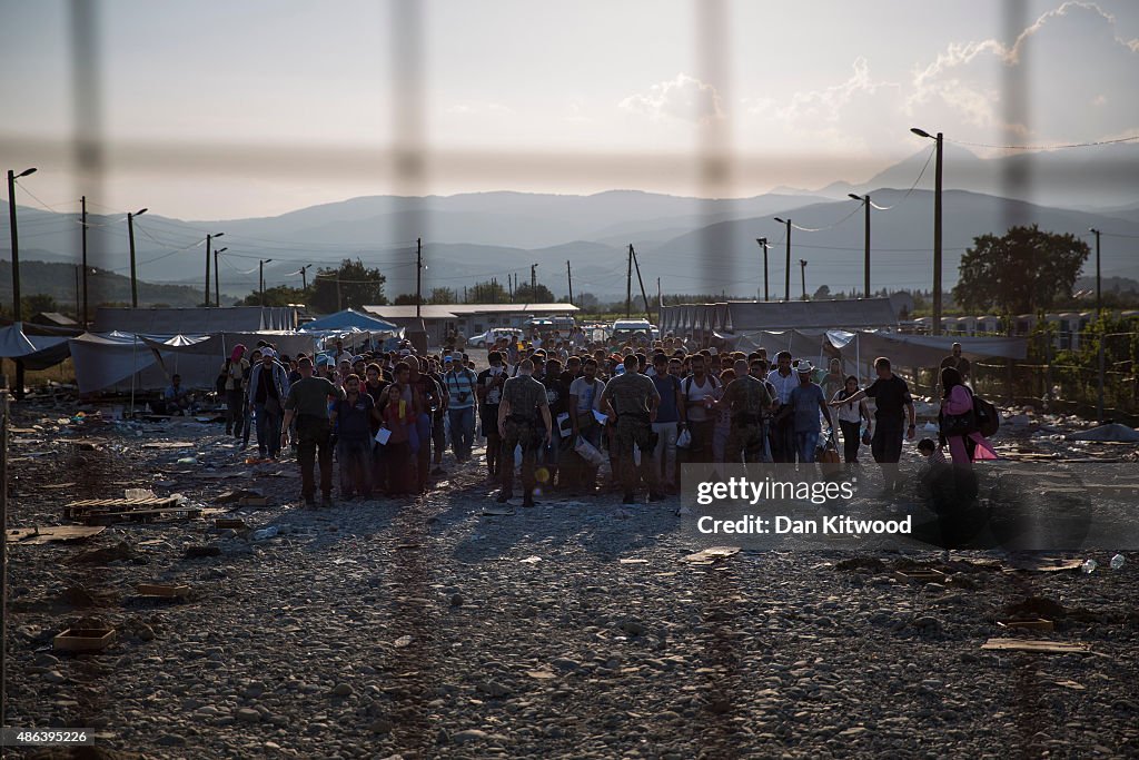 Migrants Cross Into Macedonia Before Continuing Their Journey