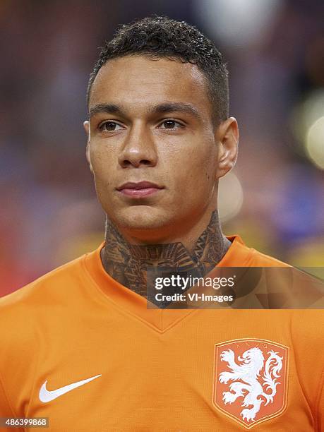 Gregory van der Wiel of Holland during the UEFA Euro 2016 qualifying match between Netherlands and Iceland on September 3, 2015 at the Amsterdam...