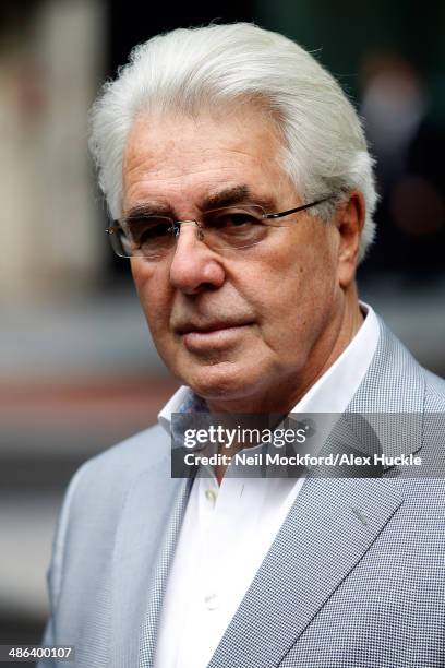 Publicist Max Clifford arrives at Southwark Crown Court on April 24, 2014 in London, England. The jury has retired to consider the 11 charges of...