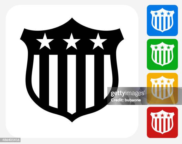 political shield icon flat graphic design - superhero shield stock illustrations
