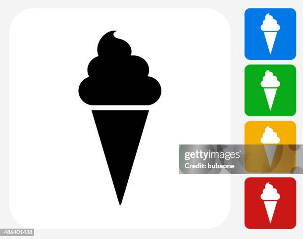 stockillustraties, clipart, cartoons en iconen met ice-cream cone icon flat graphic design - whipped food