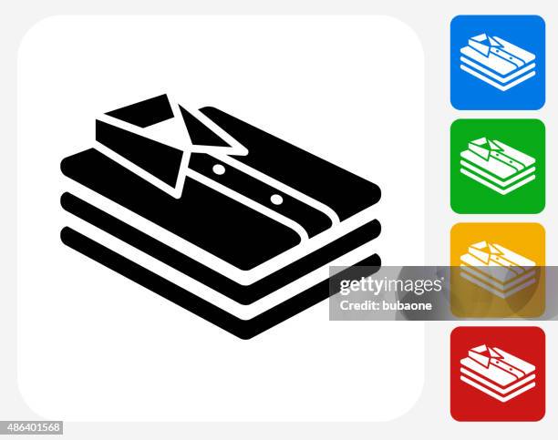 folded clothes icon flat graphic design - folded stock illustrations