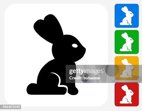 Rabbit Icon Flat Graphic Design Rabbit Icon Flat Graphic Design