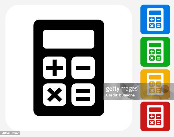 calculator icon flat graphic design - calculator stock illustrations