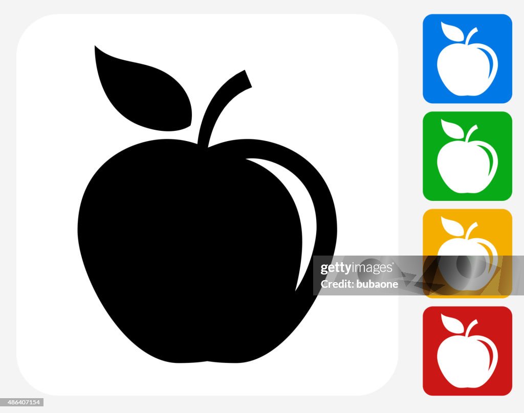 Apple Icon Flat Graphic Design