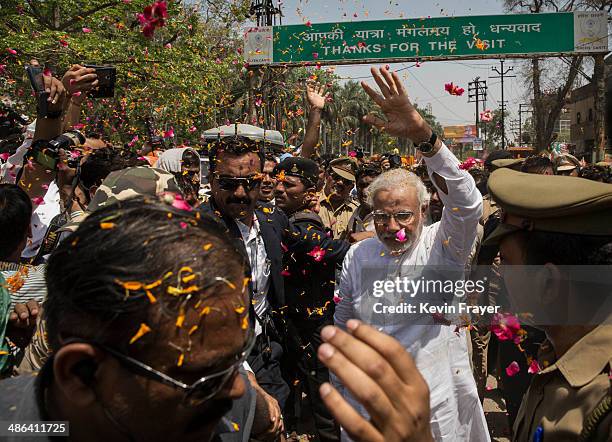 BJP leader Narendra Modi Files His Nomination In Varanasi, News Photo