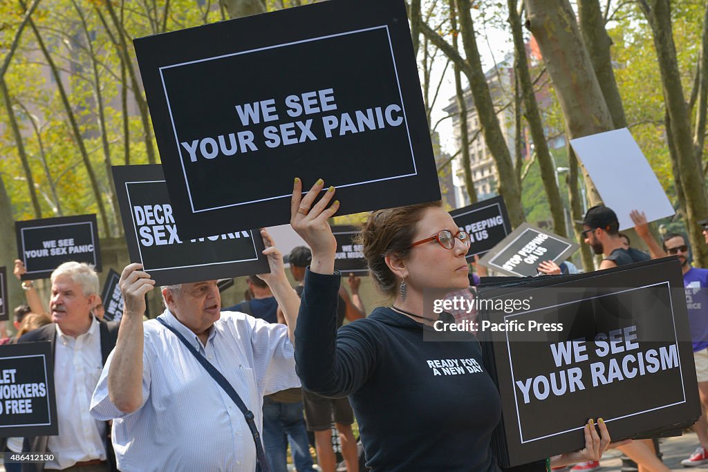 Sarah Wellington (right) from the group "We Will Not Be...