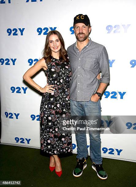 Actors Alison Brie and Jason Sudeikis attend 92nd Street Y Presents: "Sleeping With Other People" at 92nd Street Y on September 3, 2015 in New York...