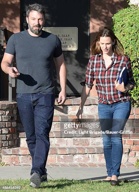 Ben Affleck and Jennifer Garner are seen in Santa Monica, CA on September 03, 2015 in Los Angeles, CAlifornia.