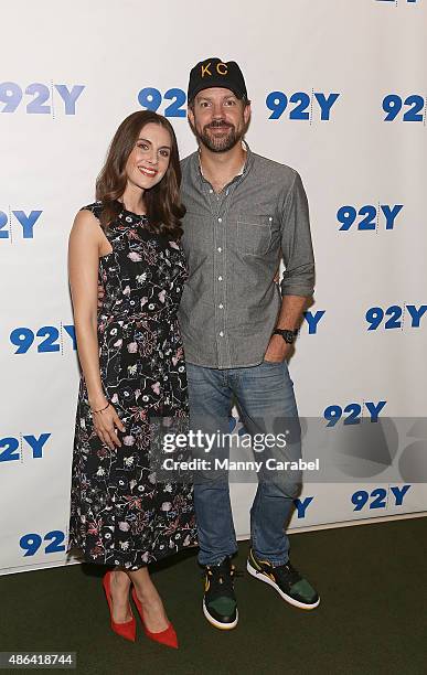 Alison Brie and Jason Sudeikis attends 92nd Street Y Presents: "Sleeping With Other People" at 92nd Street Y on September 3, 2015 in New York City.