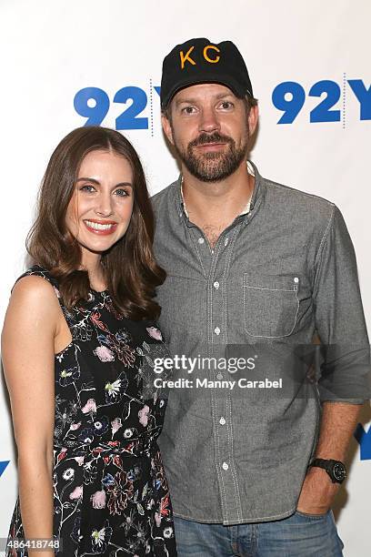 Alison Brie and Jason Sudeikis attends 92nd Street Y Presents: "Sleeping With Other People" at 92nd Street Y on September 3, 2015 in New York City.