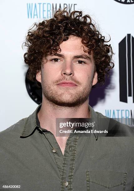 Musician Vance Joy poses after performing on the ALT 98.7FM Penthouse stage at The WaterMarke Tower on September 3, 2015 in Los Angeles, California.