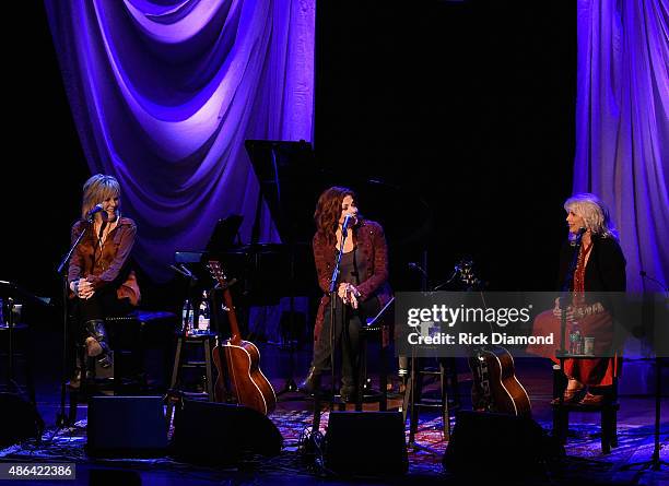 Rosanne Cash Performs With Special Guests Emmylou Harris And Lucinda Williams During Her Second Artist-in-Residence Show At The Country Music Hall Of...