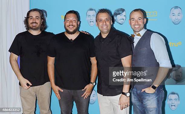 Actors/comedians Brian 'Q' Quinn, Salvatore 'Sal' Vulcano, Joseph 'Joe' Gatto, James 'Murr' Murray attend the "The Impractical" Jokers Live...