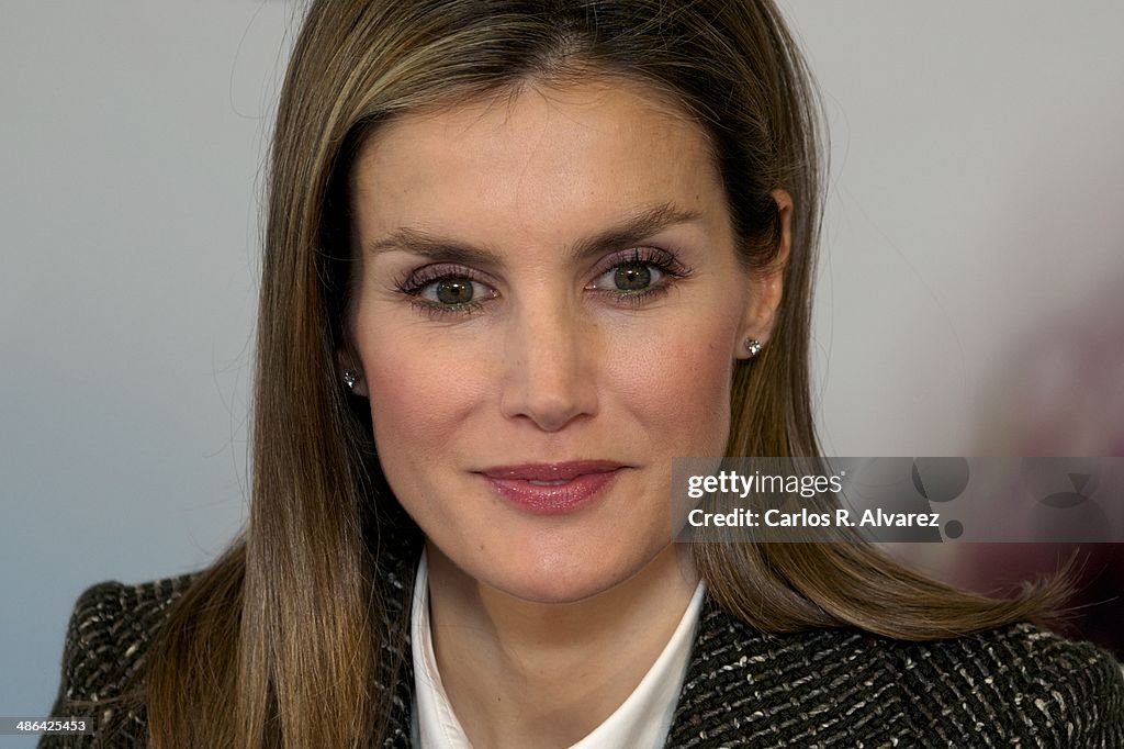 Princess Letizia of Spain Attends 'Volleyball Spanish Scholarship Competition' 2014 in Valladolid