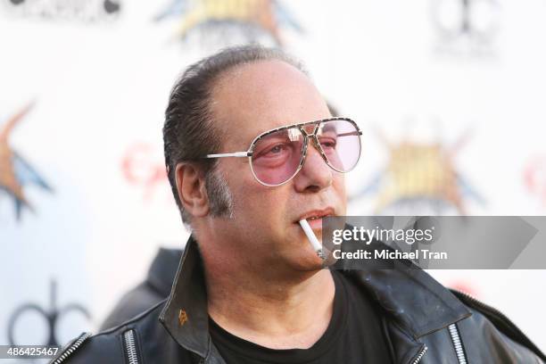 Andrew Dice Clay arrives at the 6th Annual Revolver Golden Gods Award Show held at Club Nokia on April 23, 2014 in Los Angeles, California.