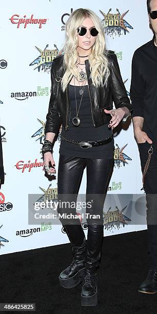 Taylor Momsen arrives at the 6th Annual Revolver Golden Gods Award Show held at Club Nokia on April 23, 2014 in Los Angeles, California.