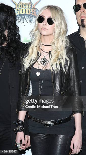 Taylor Momsen arrives at the 6th Annual Revolver Golden Gods Award Show held at Club Nokia on April 23, 2014 in Los Angeles, California.