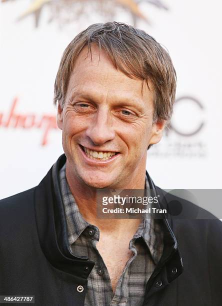 Tony Hawk arrives at the 6th Annual Revolver Golden Gods Award Show held at Club Nokia on April 23, 2014 in Los Angeles, California.