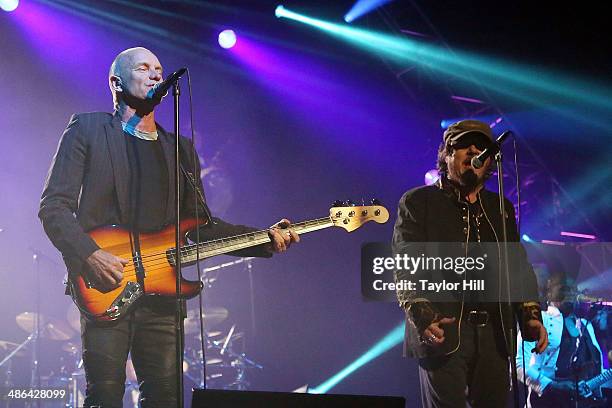 Sting and Zucchero perform at The Theater at Madison Square Garden on April 23, 2014 in New York City.