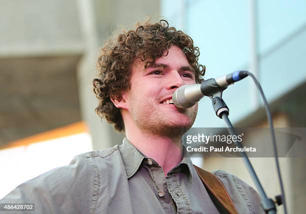 Recording Artist Vance Joy performs in concert at the ALT 98.7FM Penthouse on September 3, 2015 in Los Angeles, California.