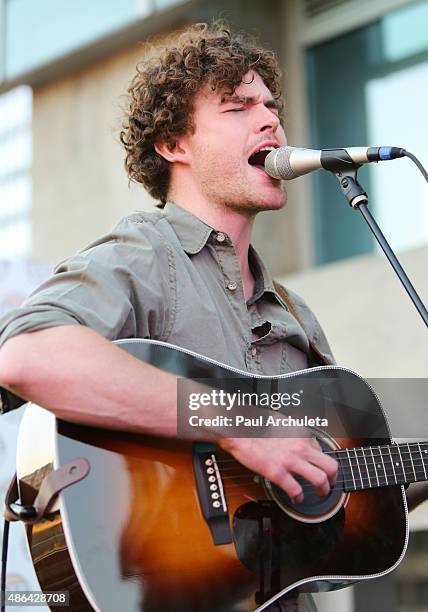 Recording Artist Vance Joy performs in concert at the ALT 98.7FM Penthouse on September 3, 2015 in Los Angeles, California.