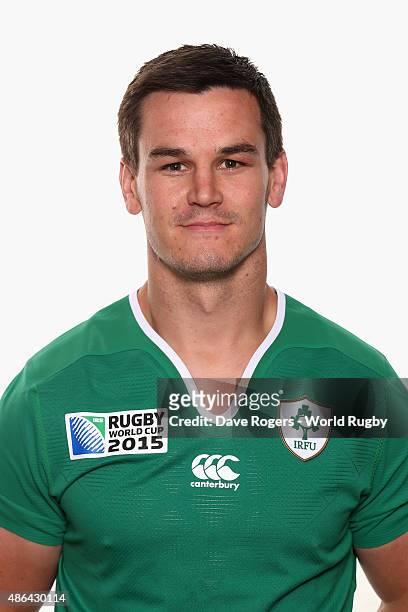 Jonathan Sexton of Ireland poses for a portrait during the Ireland Rugby World Cup 2015 squad photocall on June 28, 2015 in Maynooth, Ireland.