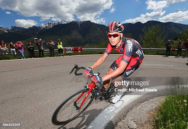 Rick Zabel of Germny and BMC Racing Team during stage three of the Giro del Trentino from Mori to Roncone on April 24, 2014 in Trento, Italy.