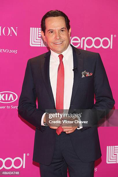 Juan Jose Origel attends the Liverpool Fashion Fest Autumn/Winter 2015 at Televisa San Angel on September 3, 2015 in Mexico City, Mexico.