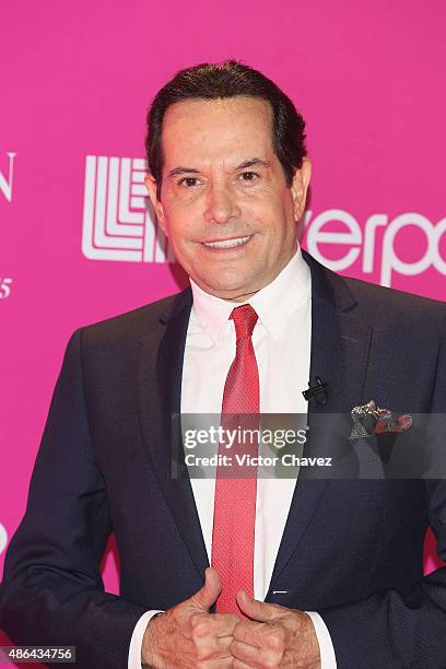 Juan Jose Origel attends the Liverpool Fashion Fest Autumn/Winter 2015 at Televisa San Angel on September 3, 2015 in Mexico City, Mexico.