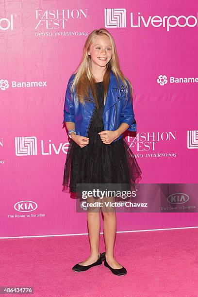 Loreto Peralta attends the Liverpool Fashion Fest Autumn/Winter 2015 at Televisa San Angel on September 3, 2015 in Mexico City, Mexico.