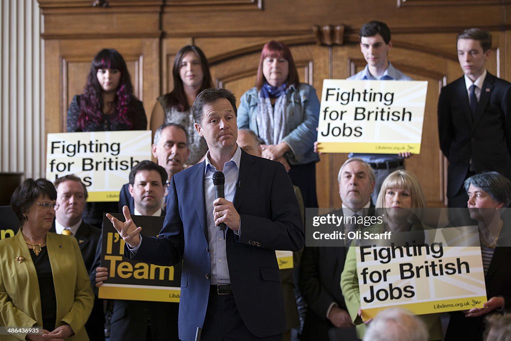 Nick Clegg To Launch European Election Campaign
