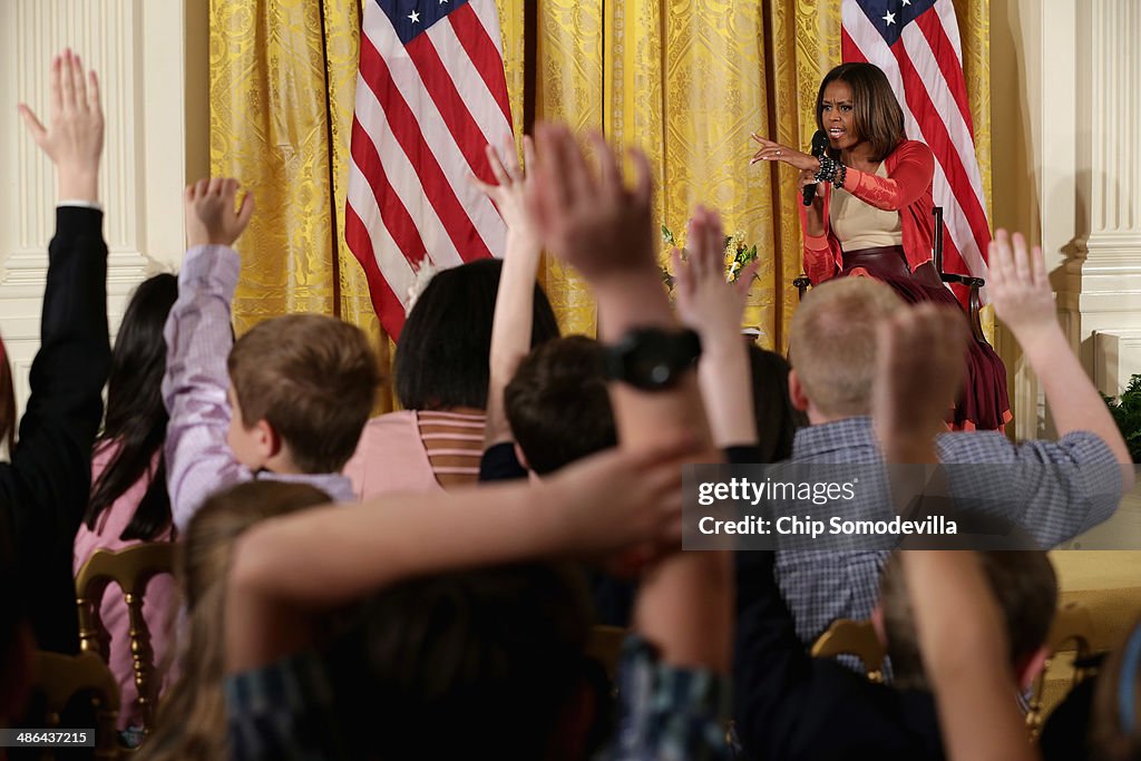 First Lady Michelle Obama Hosts Take Your Children To Work Day At White House