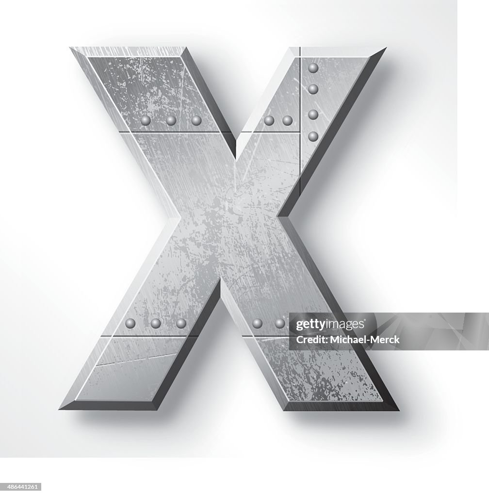 Metal Letter X