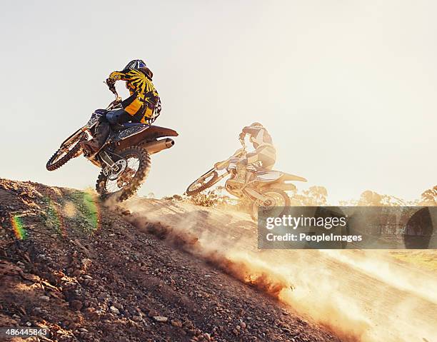 going into the final corner - dirt bike stock pictures, royalty-free photos & images