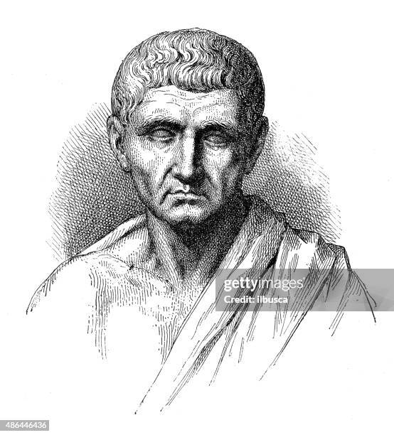 antique illustration of aristotele - aristotle stock illustrations